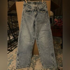 Wild Fable Blue Acid Wash Barrel Jeans